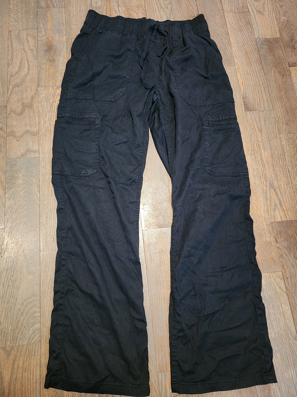 Womens Buffalo David Bitton Black Cargo Drawstring Pants